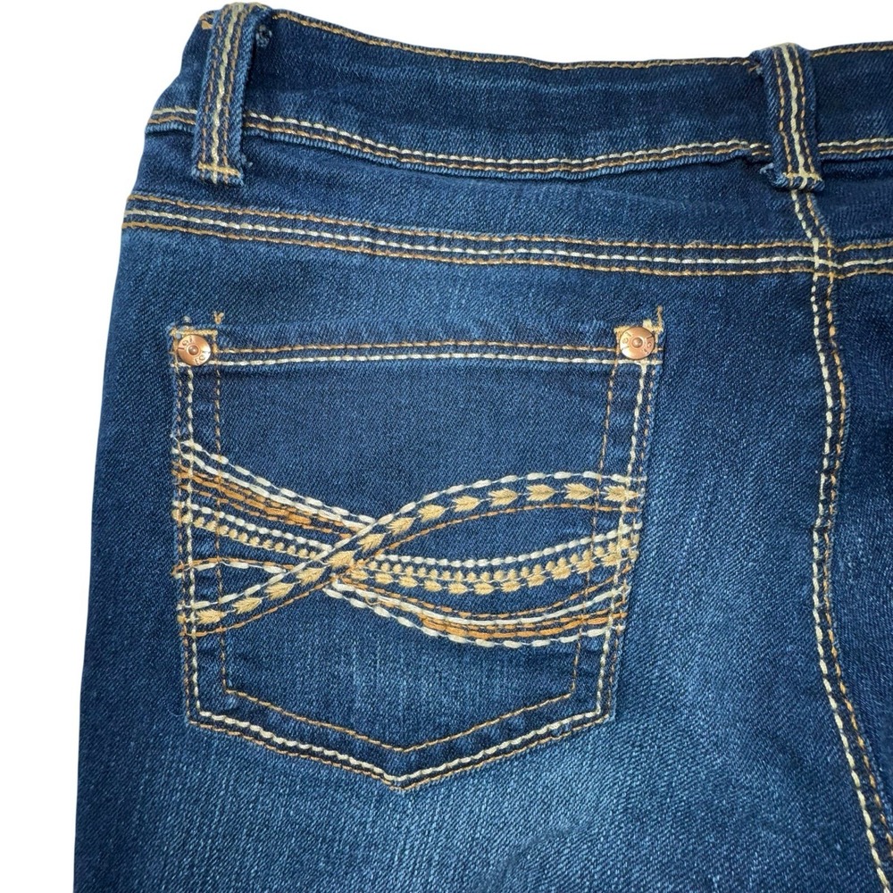 Lei Ashley Lowrise Slim Boot Jeans Flex Stone Wash Women 7 Reg Y2K - Picture 9 of 12